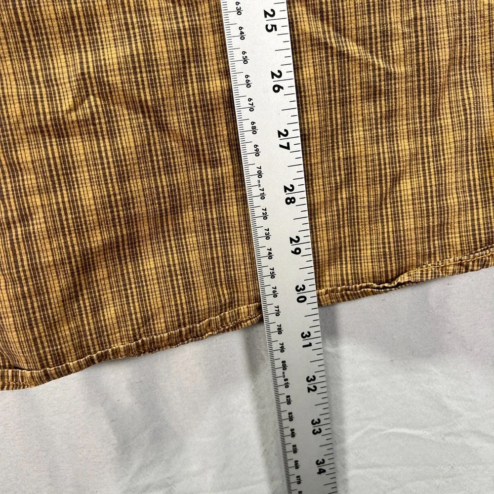The North Face Shirt Men Large Brown Button Up Long Sleeve Pocket Utility Hiking
